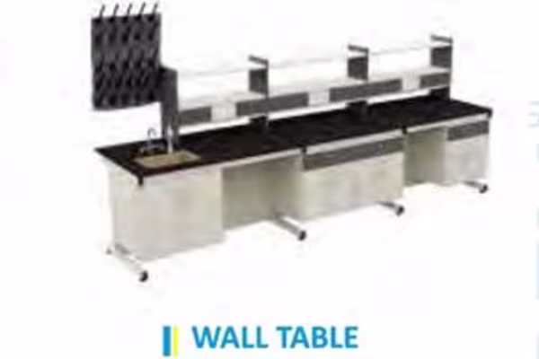 wall attached lab table